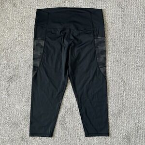 Zyia Active Brilliant Pocket Leggings ~Women's Size 20~ Reflective Black & Camo